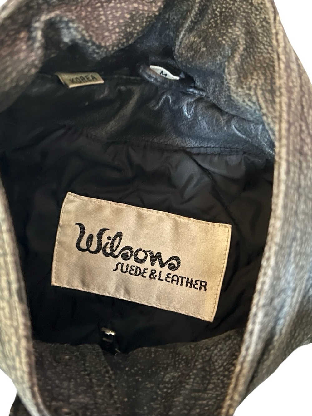 Wilsons Leather Dark Brown Leather Bomber Jacket - Picture 6 of 6